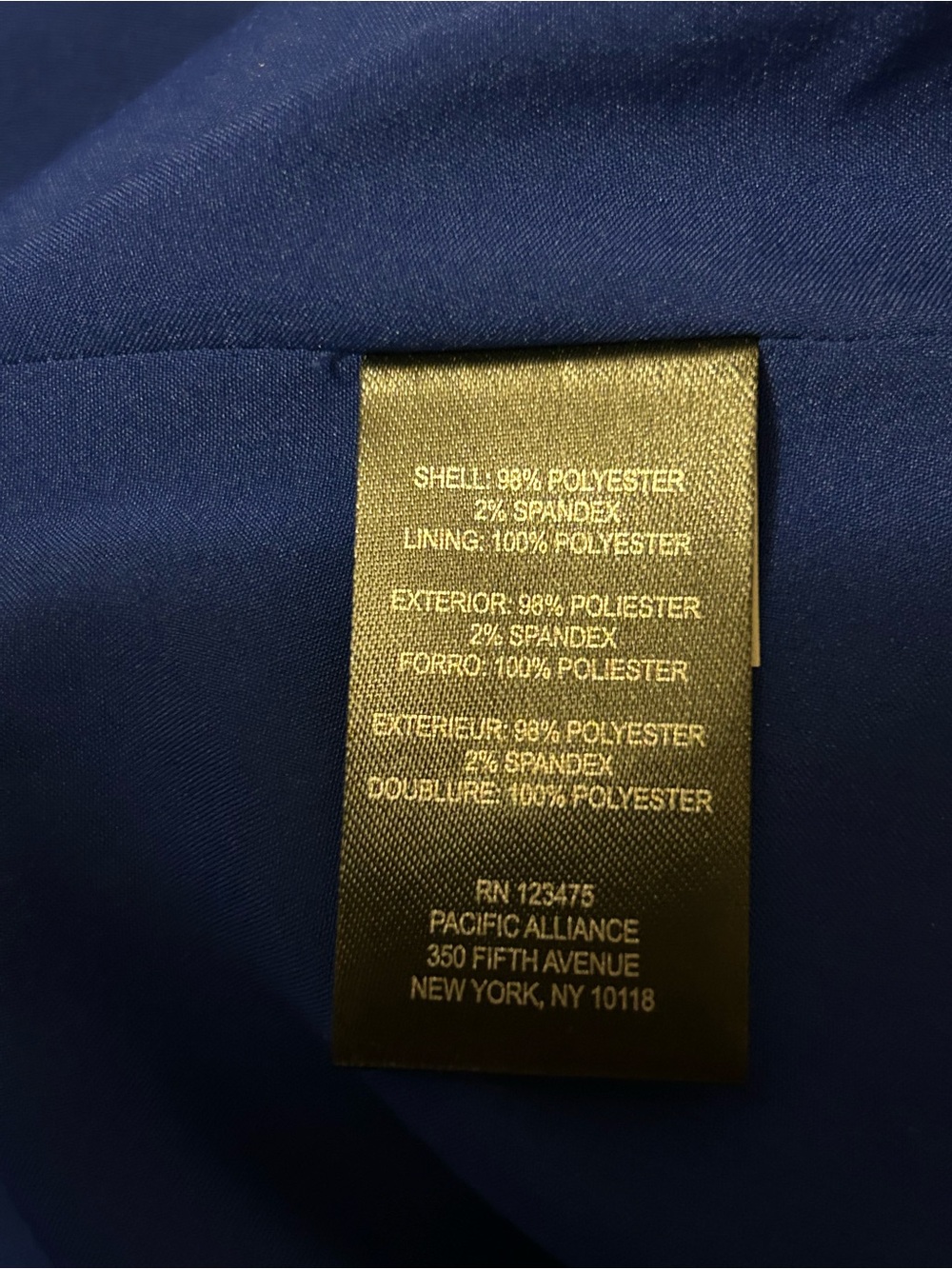 Tahari Cobalt Blue Wrap Dress with Long Sleeves - Picture 8 of 8